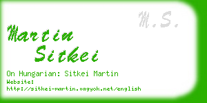 martin sitkei business card